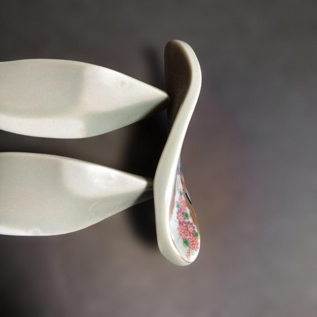 未使用 陶器 箸置5個