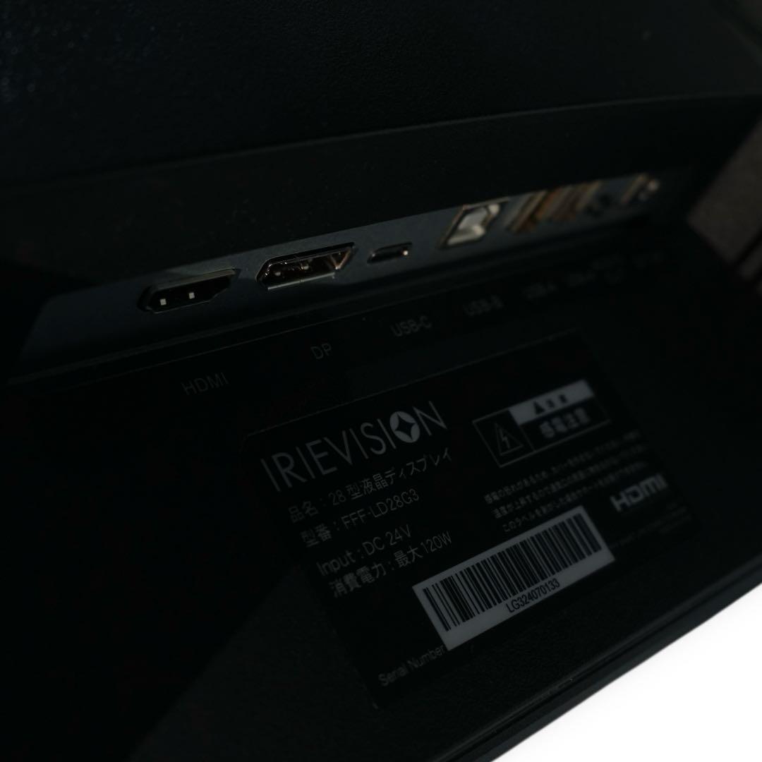 ゲーミングモニター FFF-LD28G3 4K 144Hz Type-C PS5