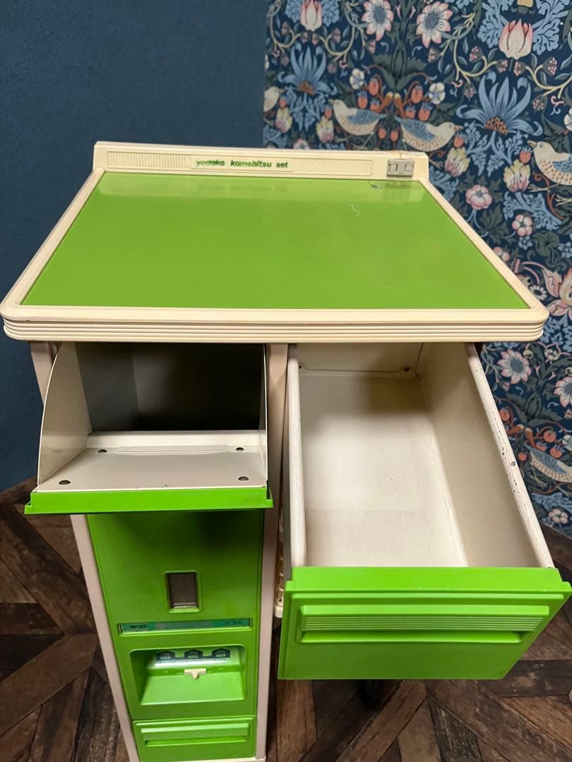 米櫃 ライスボックス インテリア 昭和レトロ 当時物 レトロポップ 緑 グリーン