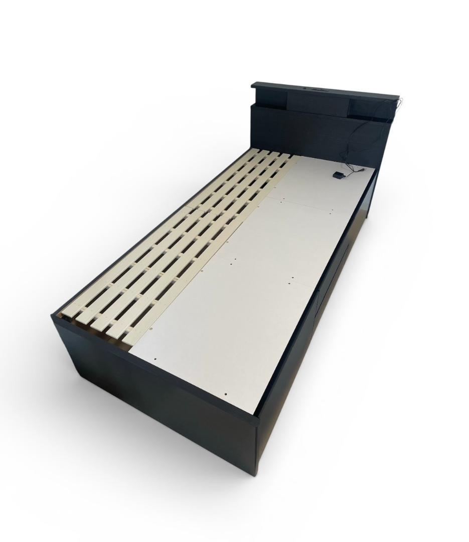 大阪京都限定 極美品 ニトリ 4収納付き シングルサイズベッドフレーム