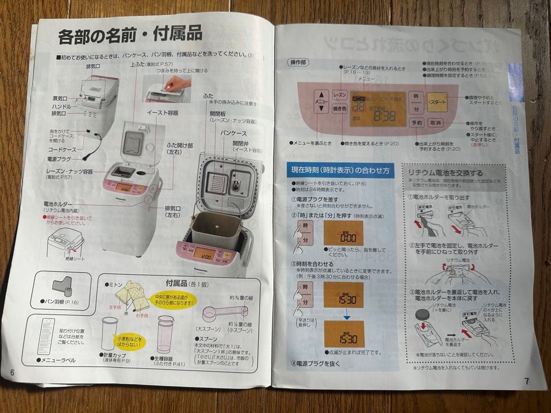 Panasonic SD-BH106-PW ホームベーカリー 1斤タイプ