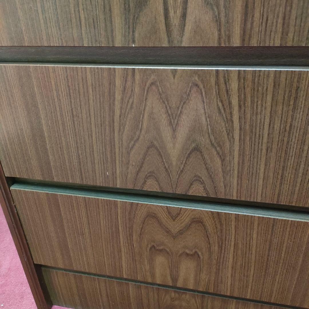 【昭和レトロ】 重ね2段 箪笥 和箪笥 収納箪笥 2扉 4引き出しブラウン