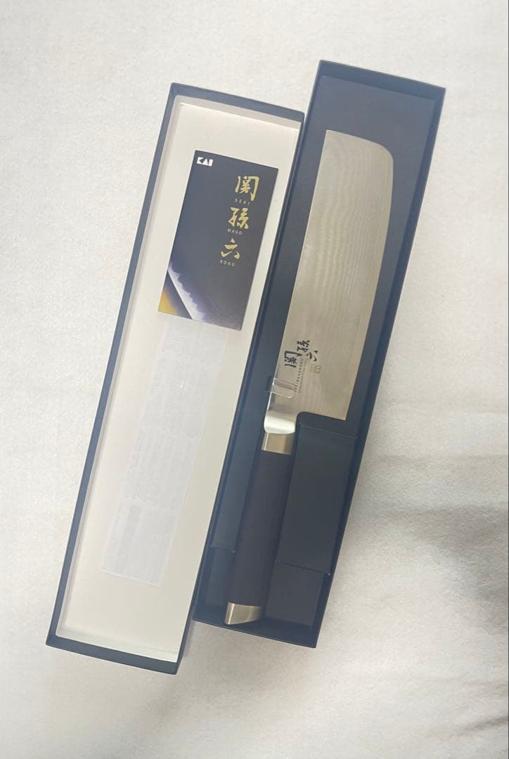 包丁／切れ味抜群！【お買得】関孫六ダマスカス鋼・菜切包丁165㎜