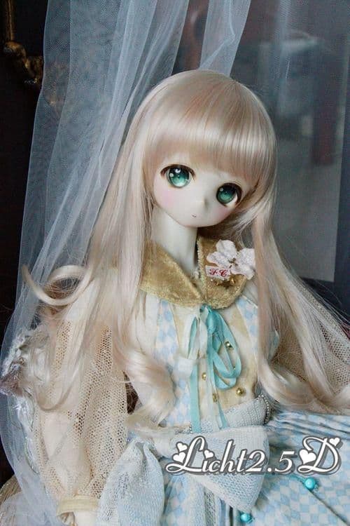WG116 BJD 1/4 人形 ドール　用ウィッグ カツラ 耐熱 ハンドメイド