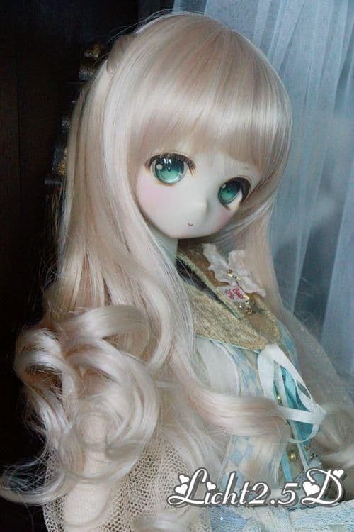 WG116 BJD 1/4 人形 ドール　用ウィッグ カツラ 耐熱 ハンドメイド