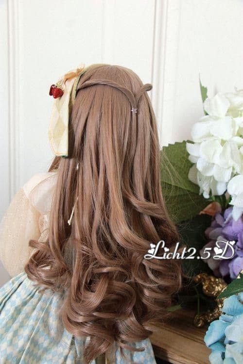 WG116 BJD 1/4 人形 ドール　用ウィッグ カツラ 耐熱 ハンドメイド