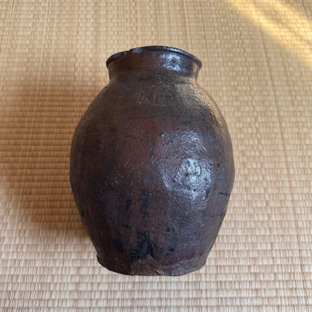 古越前 壺 種壺 桃山時代 施釉 窯印 古備前 古常滑 古丹波 古美術 骨董