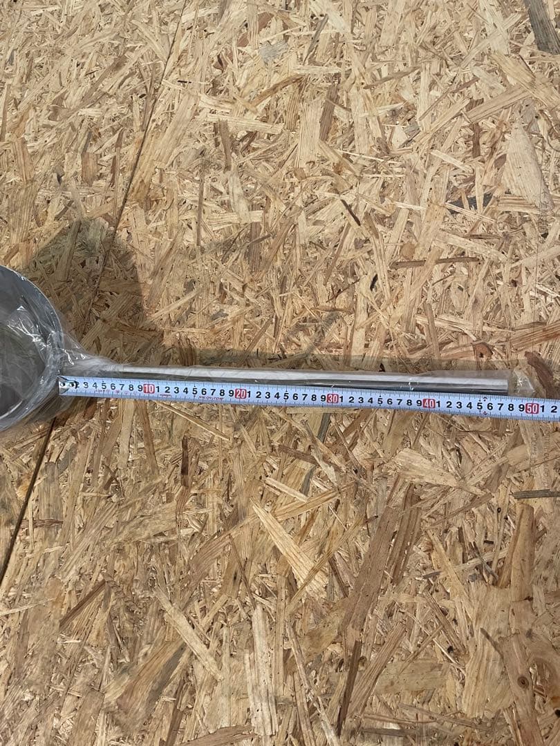 【新品未使用】18-8長柄ひしゃく三角グリップ　18㎝(1.96L) 柄長50㎝