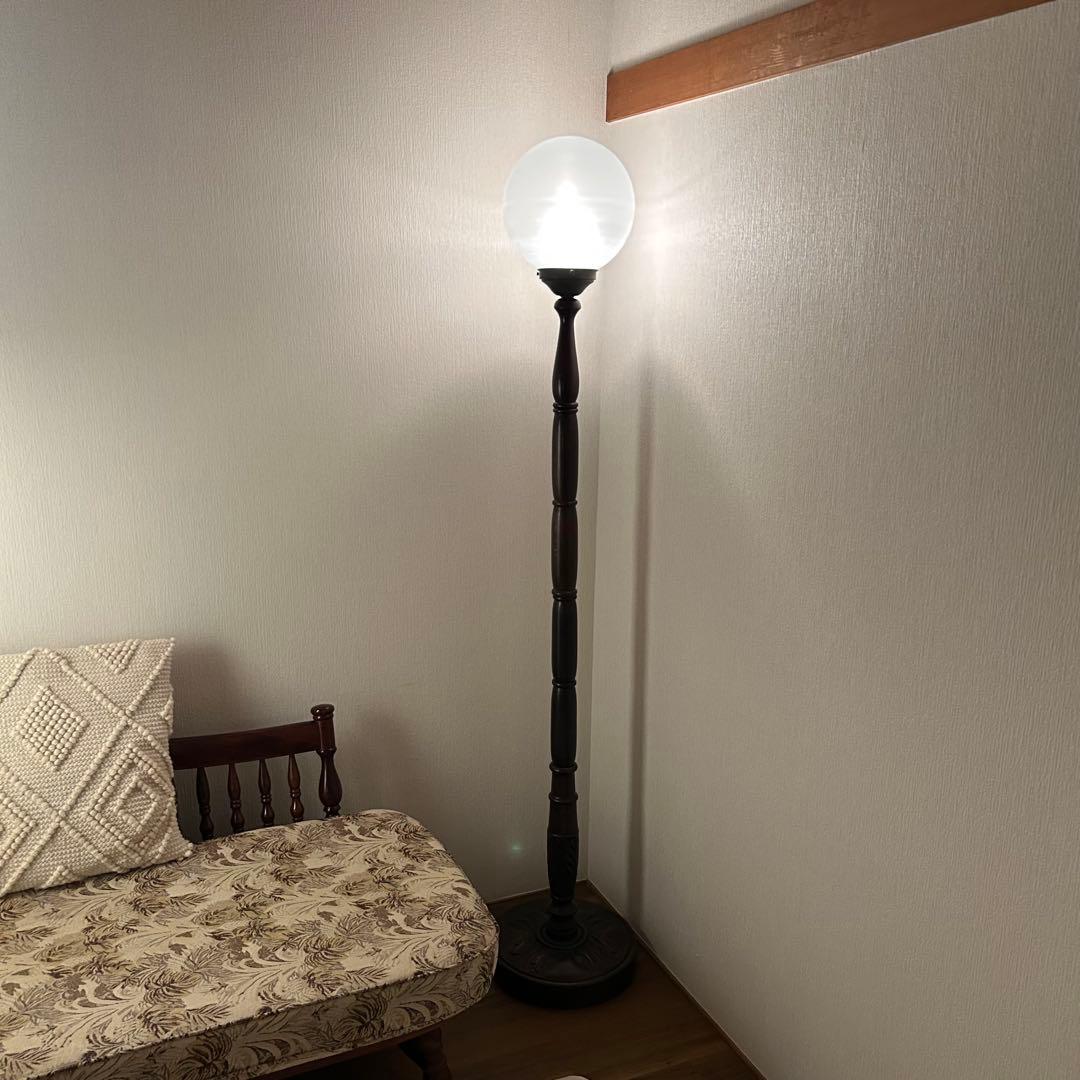 アンティーク✨フロアランプ✨ スタンド照明 すりガラス