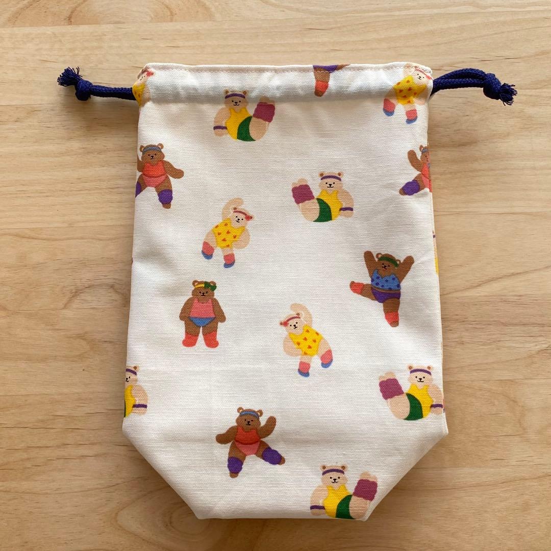 レッスンバック　体操着袋 上履き袋　入園準備　エアロビくまさん