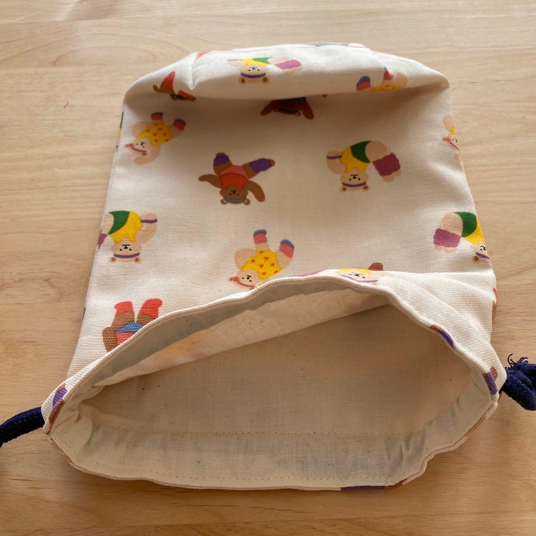 レッスンバック　体操着袋 上履き袋　入園準備　エアロビくまさん