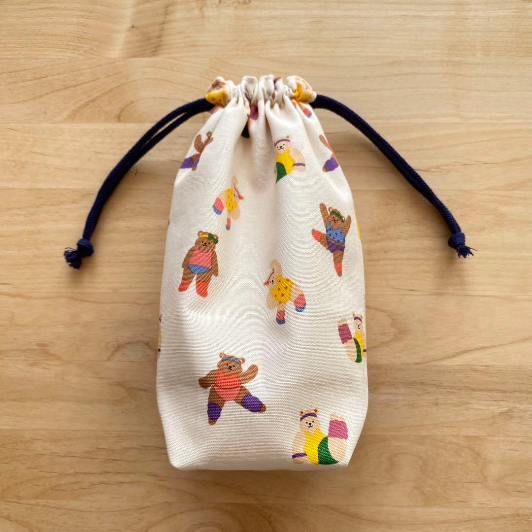 レッスンバック　体操着袋 上履き袋　入園準備　エアロビくまさん