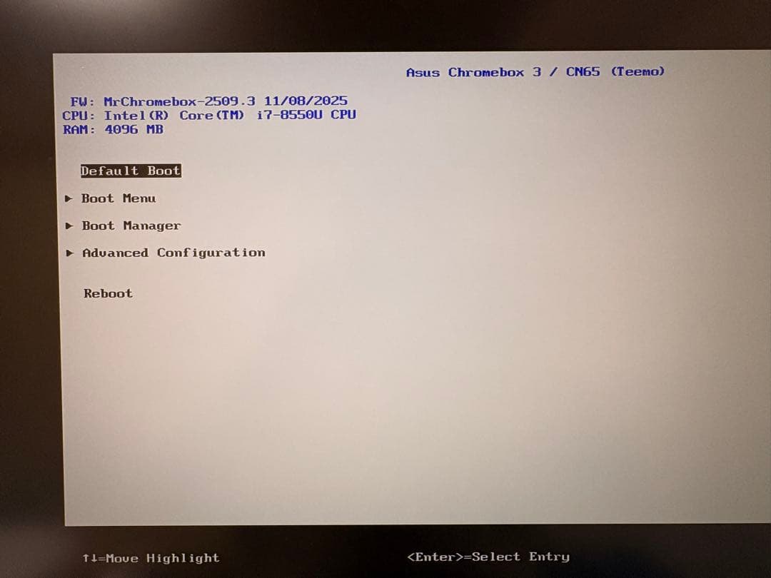 ASUS Chromebox 3 i7-8550U 第8世代 DDR4 4GB