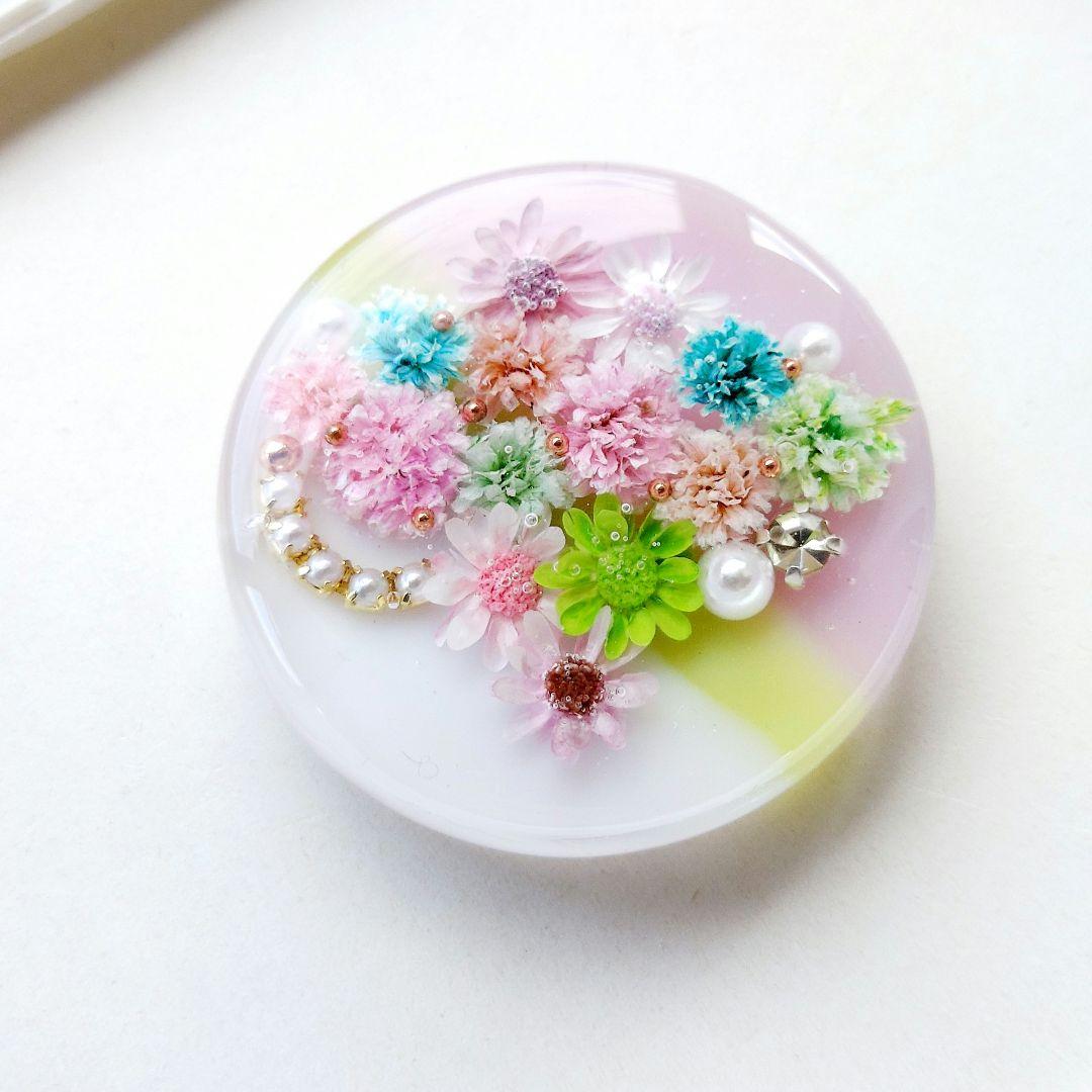【1334】レジン　ヘアゴム　ポニーフック　ブロ―チ　ハンドメイド