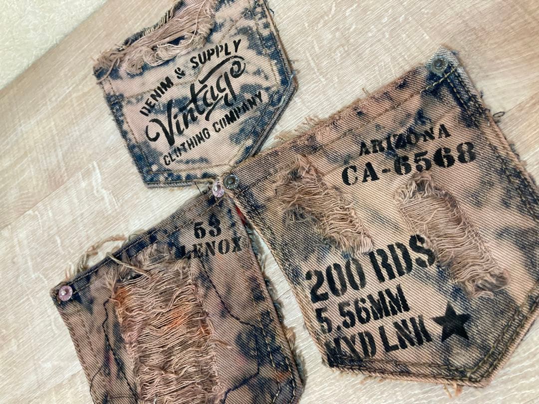 手染めデニムポケット №6