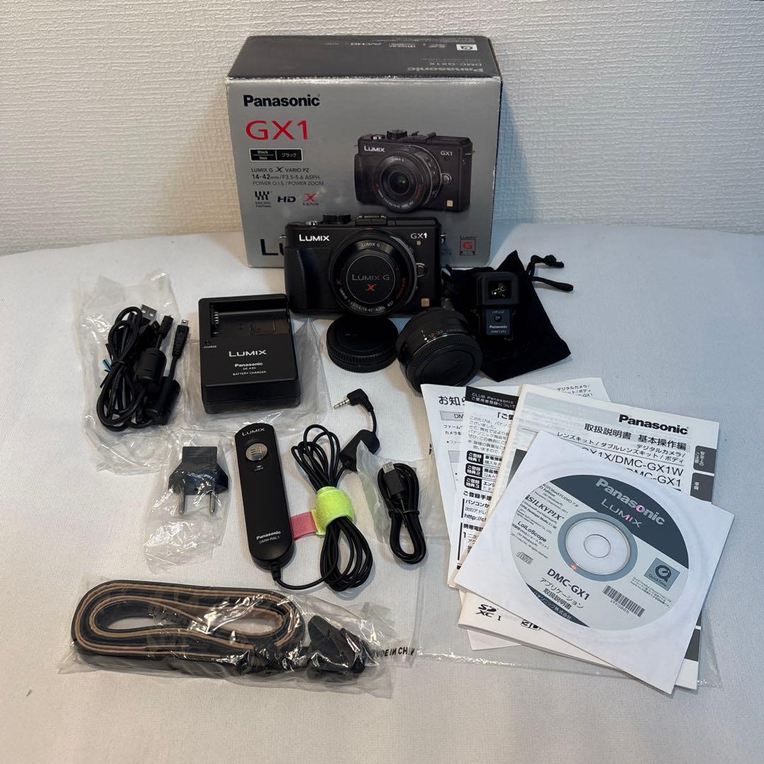 Panasonic LUMIX GX1 レンズ2本 LVF2リモコン 元箱付