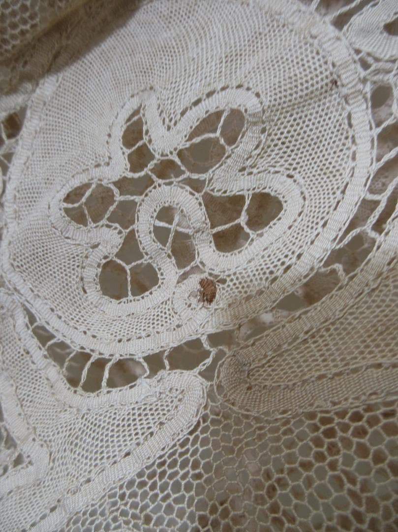 (O-41)汕頭 スワトウ テーブルクロス 刺繍 レース