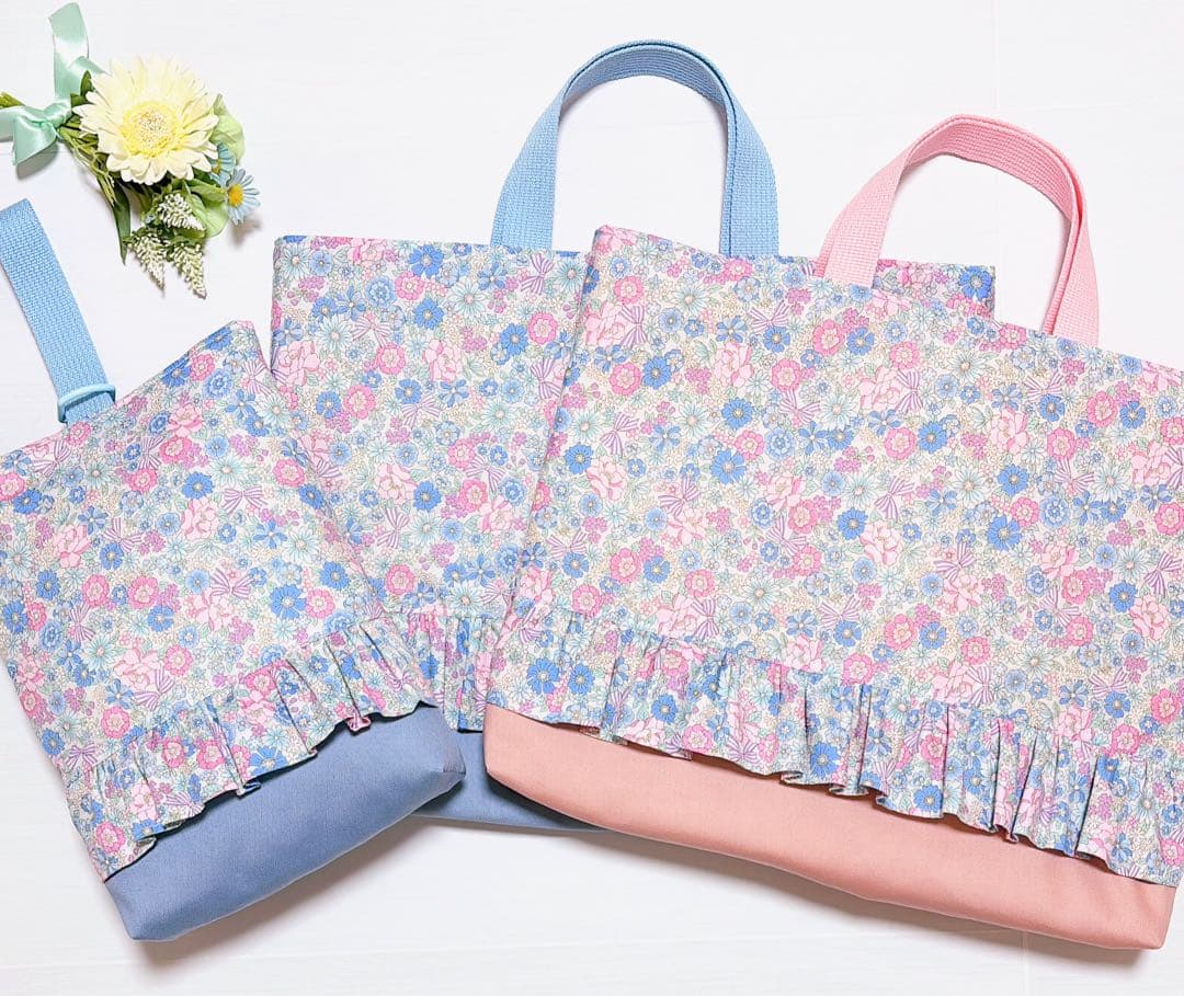 オーダー受付　レッスンバッグ　上履き入れ　体操着袋　ハンドメイド　入園入学グッズ