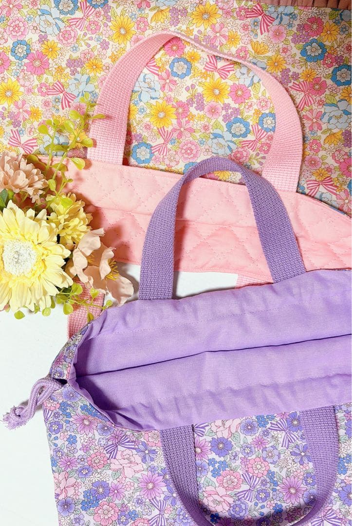 オーダー受付　レッスンバッグ　上履き入れ　体操着袋　ハンドメイド　入園入学グッズ