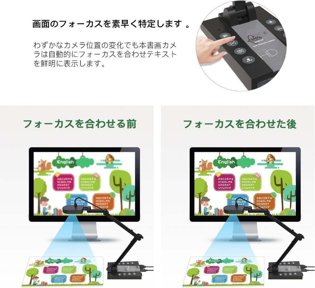 持ち運び容易✨ 書画カメラ 4K webカメラ プロジェクター ズーム