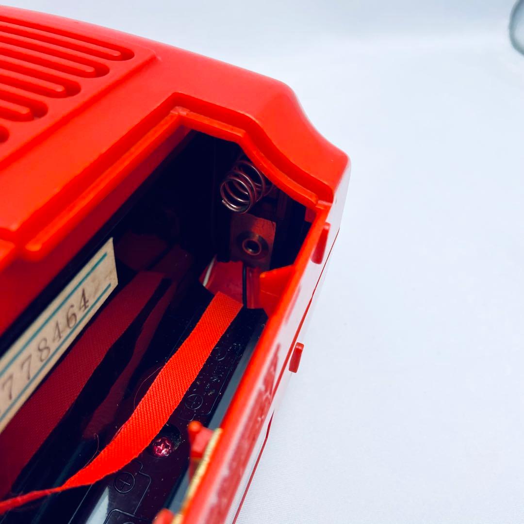 【昭和レトロ・赤】National RQ-304 カセットレコーダー 赤 ポップ