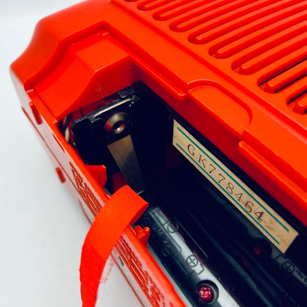 【昭和レトロ・赤】National RQ-304 カセットレコーダー 赤 ポップ