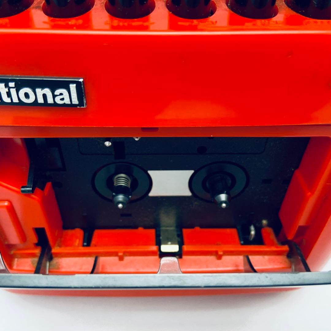 【昭和レトロ・赤】National RQ-304 カセットレコーダー 赤 ポップ