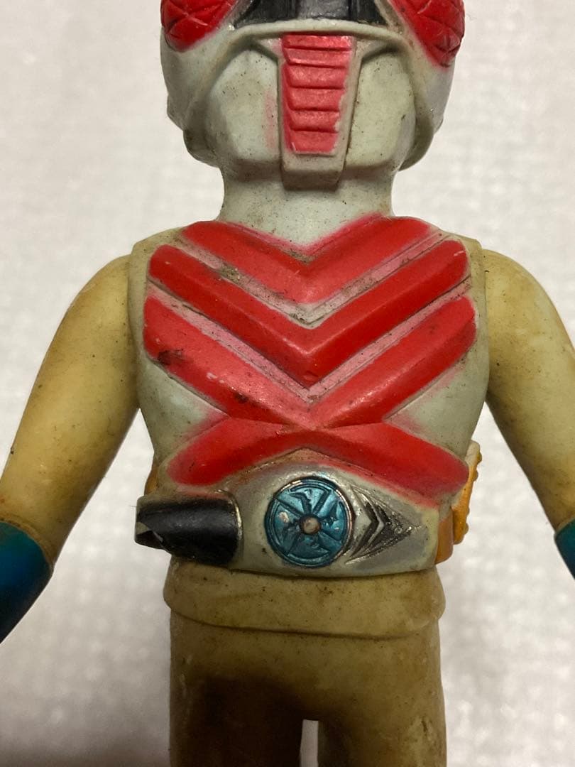 仮面ライダーX／ソフビ人形。【汚れ有り　高さ／14cm程の人形となります】。