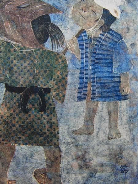 三橋節子、かみなり退治１ ～雷の落ちない村～、希少画集画、新品額装付、状態良好
