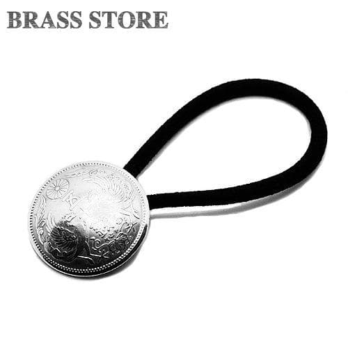 日本 小型50銭銀貨 鳳凰（燻し無し）古銭 菊紋 五十銭銀貨 コンチョ 旧貨幣