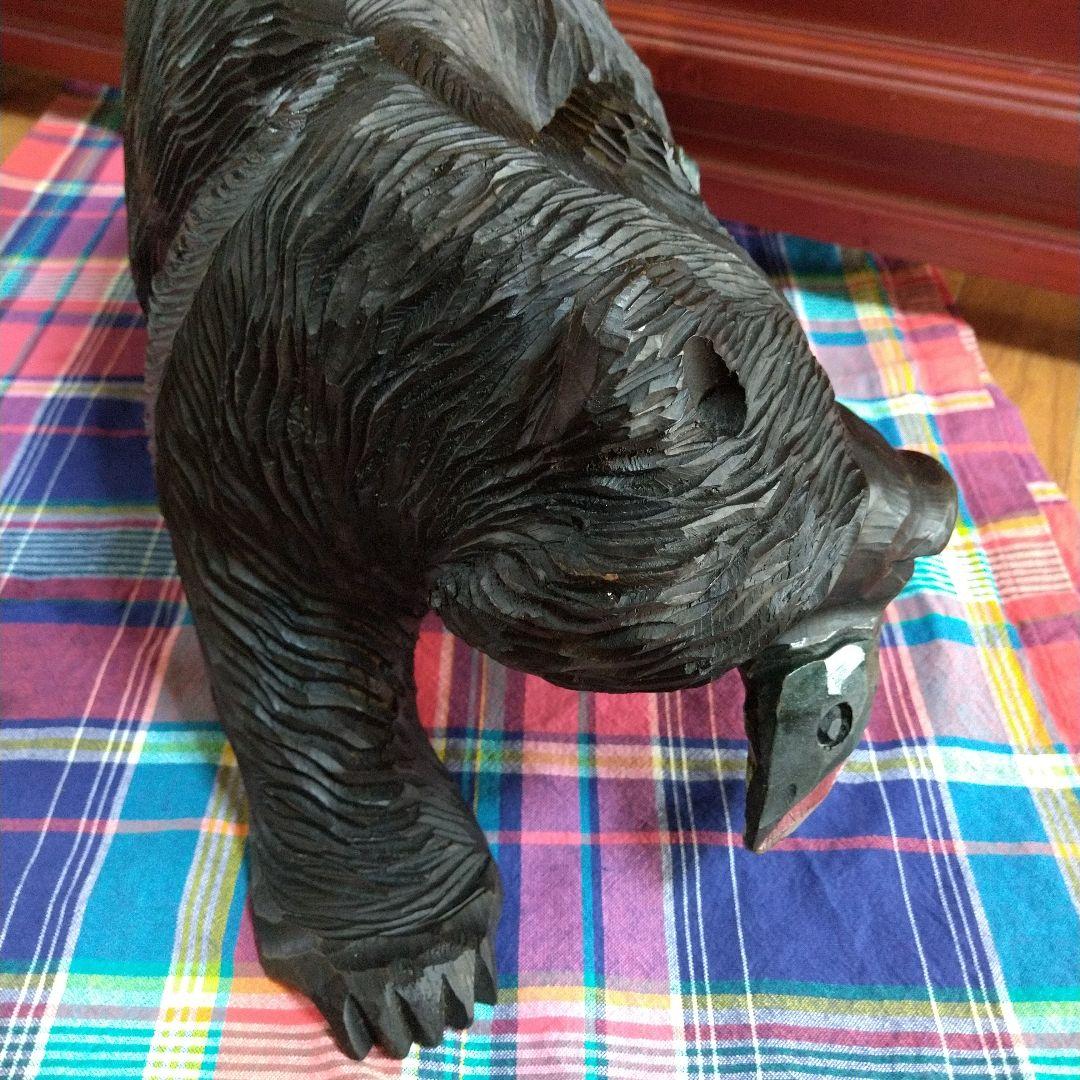 熊彫り物 昭和レトロ レア ハンドメイド