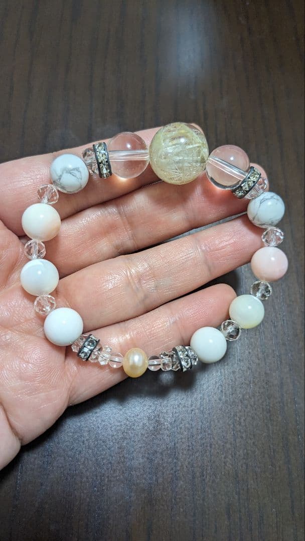 ✨️希少石入り✨️　柔軟性のお守りブレスレット　12,500円→10,000円