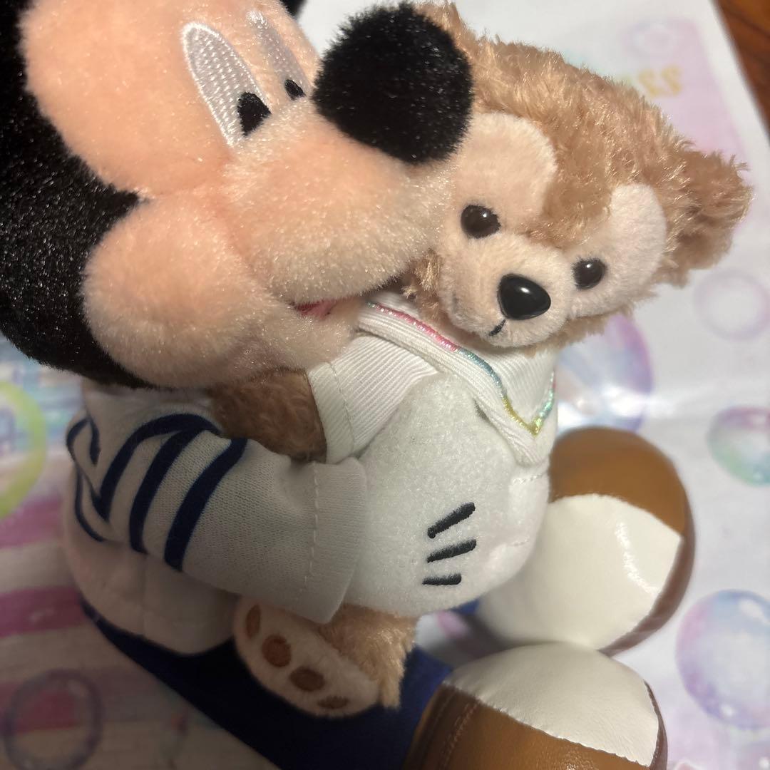 ぬいぐるみバッジミッキーダッフィーハートフェルト・レターズ・オブ・フレンドシップ