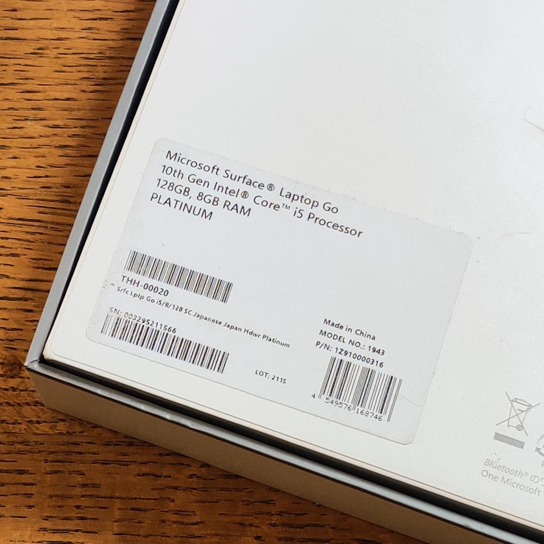 【ジャンク】Microsoft Surface Laptop Go プラチナム