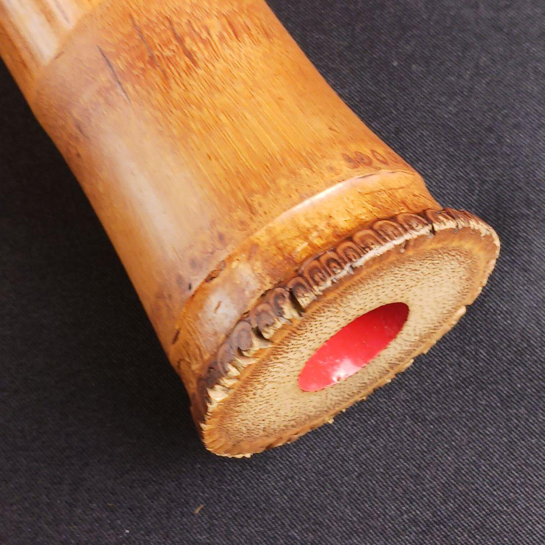 Y2886-7 琴古流 尺八 豊竹銘 銀三線藤巻 全長52㎝ 竹製