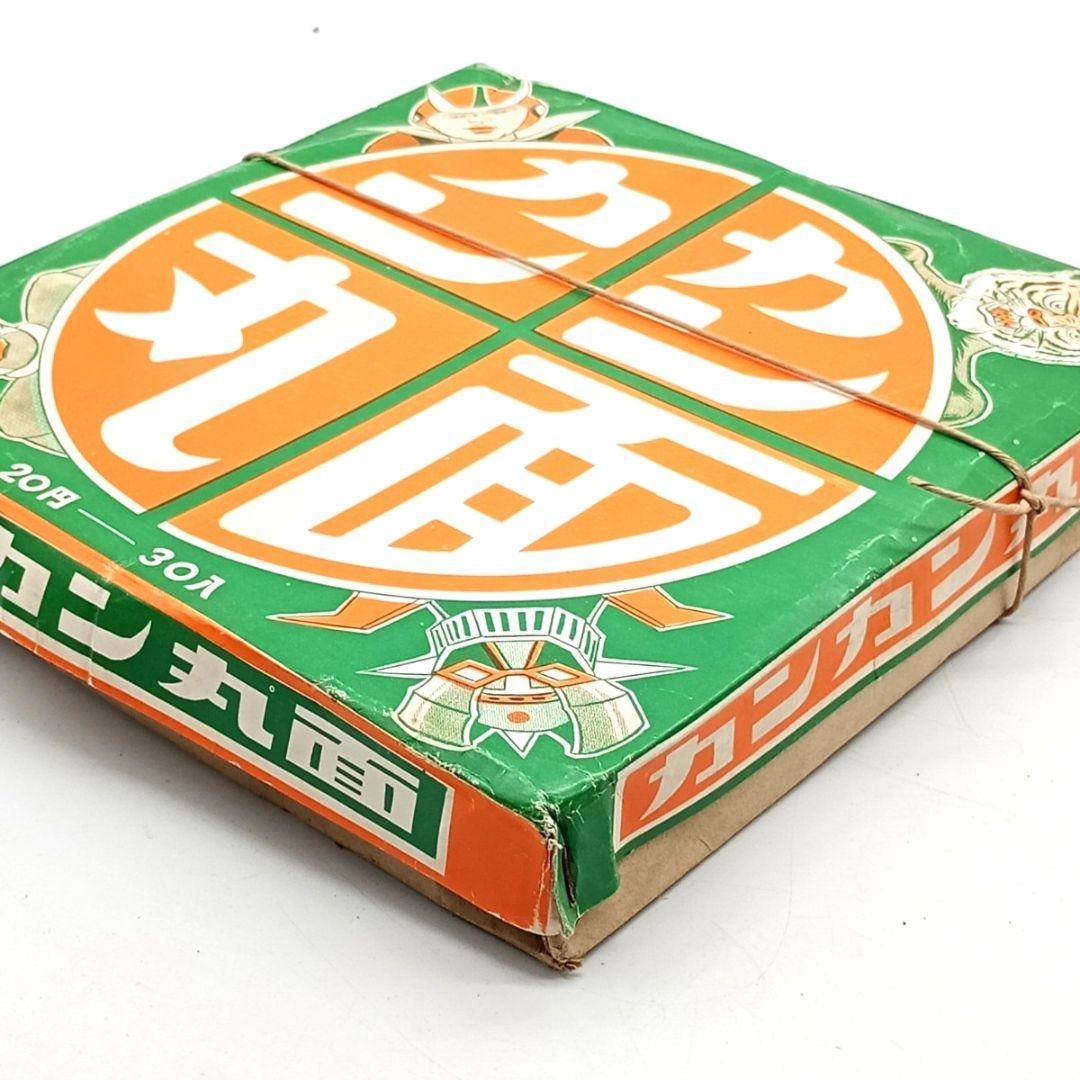 昭和レトロ 当時物 駄菓子屋玩具 カンカン丸面 特大メンコ 直径23cm 30枚