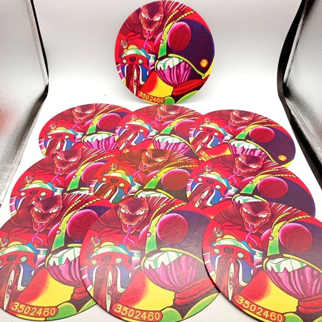 昭和レトロ 当時物 駄菓子屋玩具 カンカン丸面 特大メンコ 直径23cm 30枚