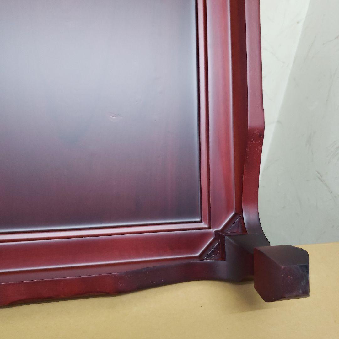 蔵出し特価　紫檀製 赤色 花瓶台 1.6尺 A箱付き　５１×３３×１２cm