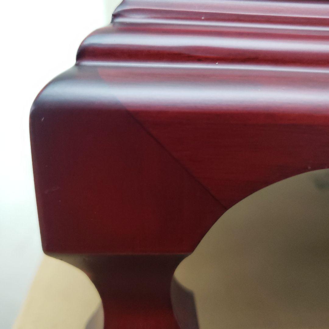 蔵出し特価　紫檀製 赤色 花瓶台 1.6尺 A箱付き　５１×３３×１２cm