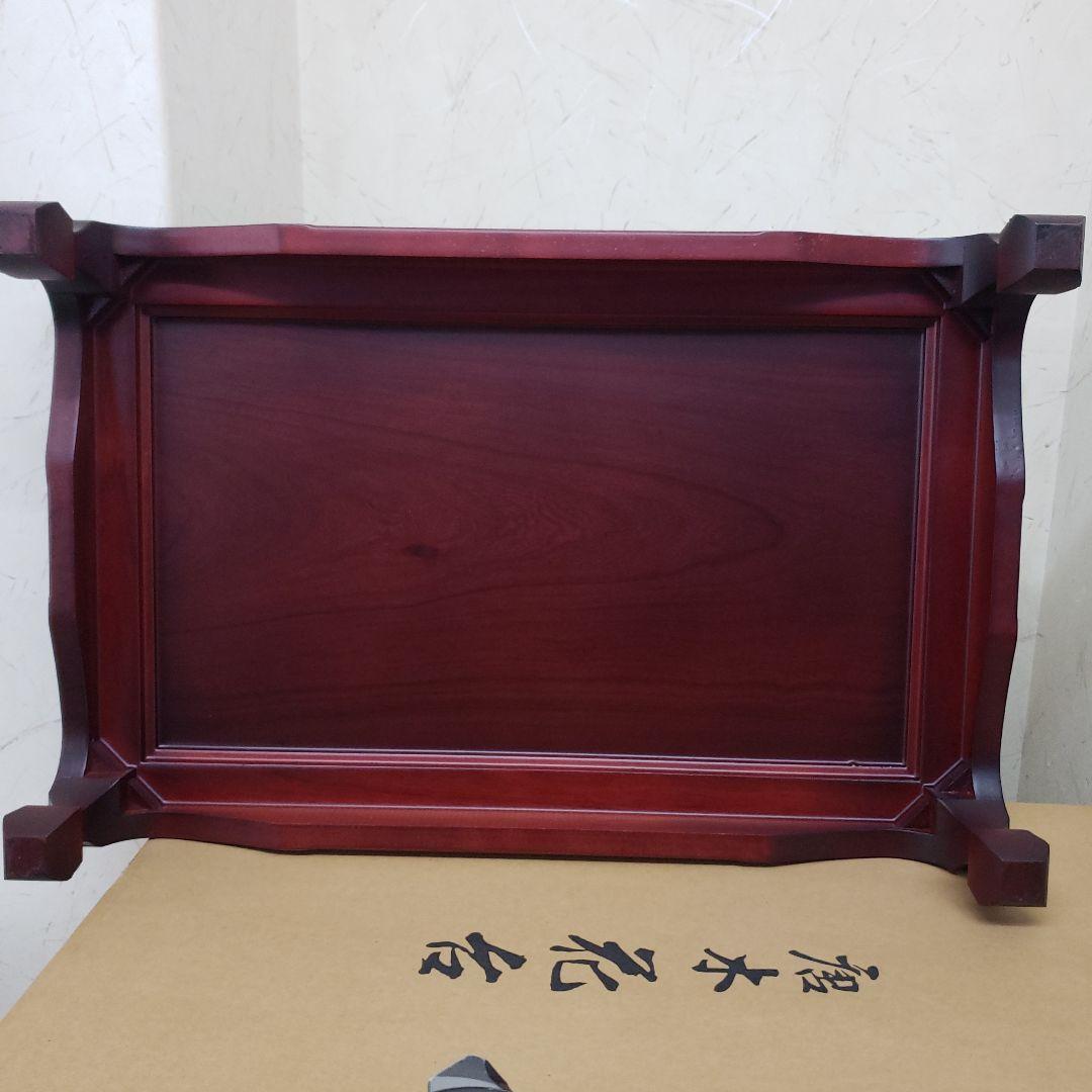 蔵出し特価　紫檀製 赤色 花瓶台 1.6尺 A箱付き　５１×３３×１２cm