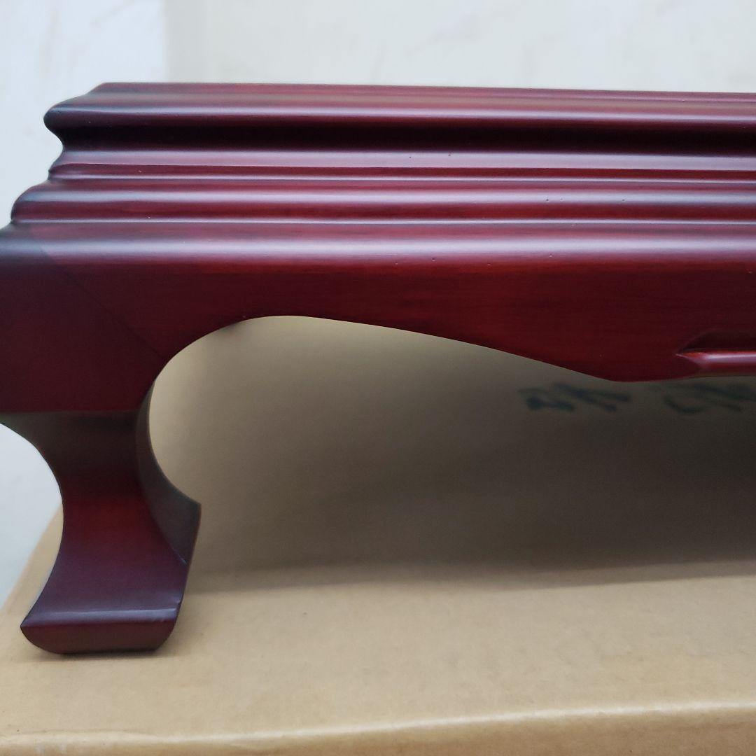 蔵出し特価　紫檀製 赤色 花瓶台 1.6尺 A箱付き　５１×３３×１２cm