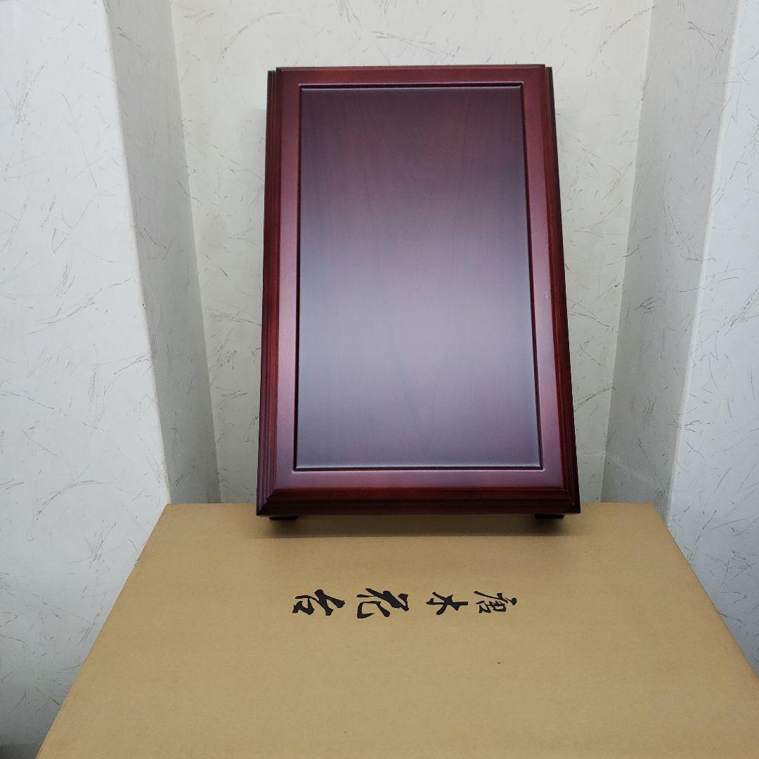 蔵出し特価　紫檀製 赤色 花瓶台 1.6尺 A箱付き　５１×３３×１２cm