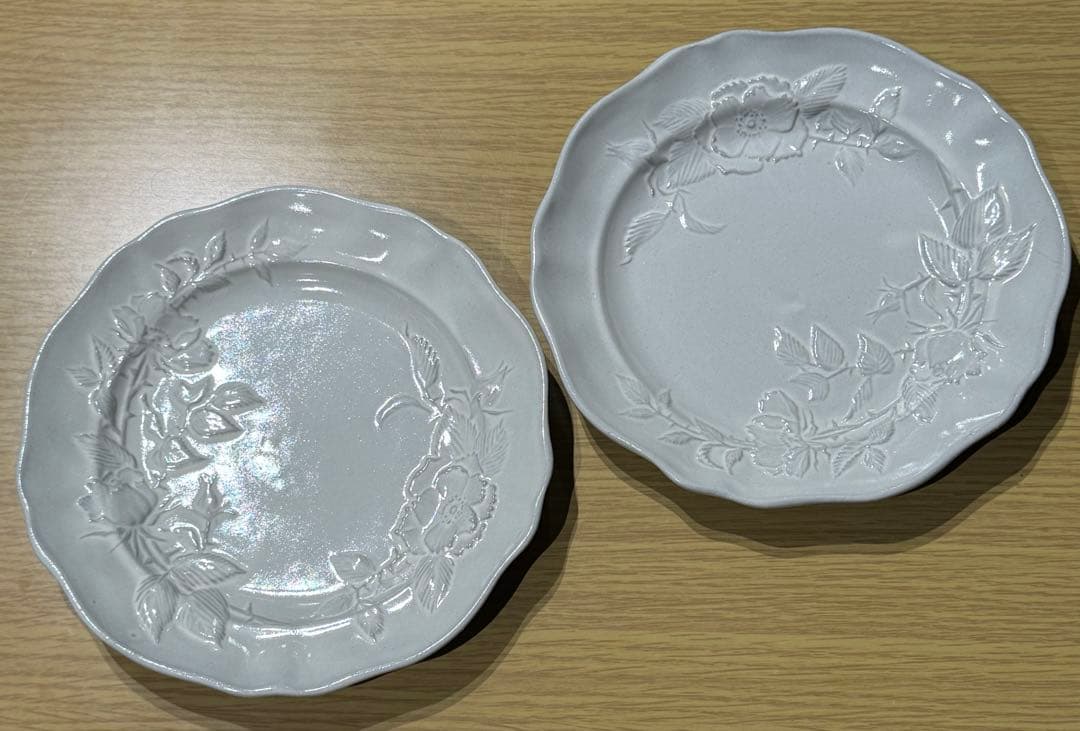 よしざわ釜　皿　プレート　セット　陶器　ボタニカル　②