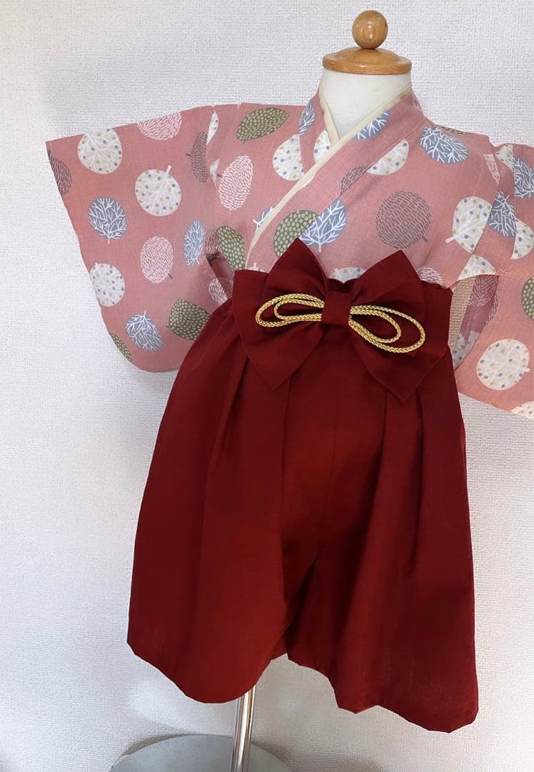 ベビー袴　ひな祭り　初節句　3ヶ月〜1歳半まで　お食い初め　ハンドメイド　百日膳