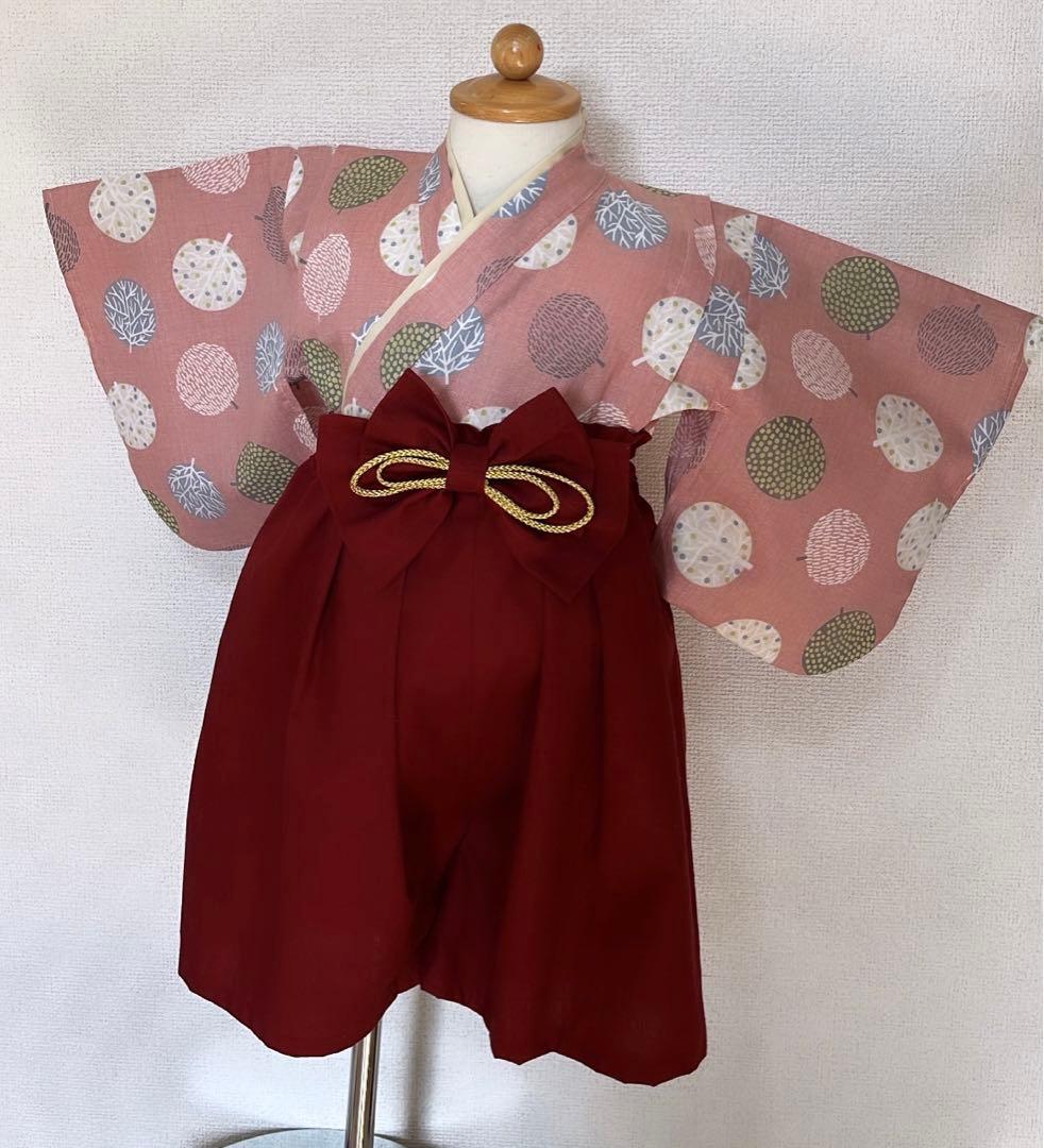 ベビー袴　ひな祭り　初節句　3ヶ月〜1歳半まで　お食い初め　ハンドメイド　百日膳