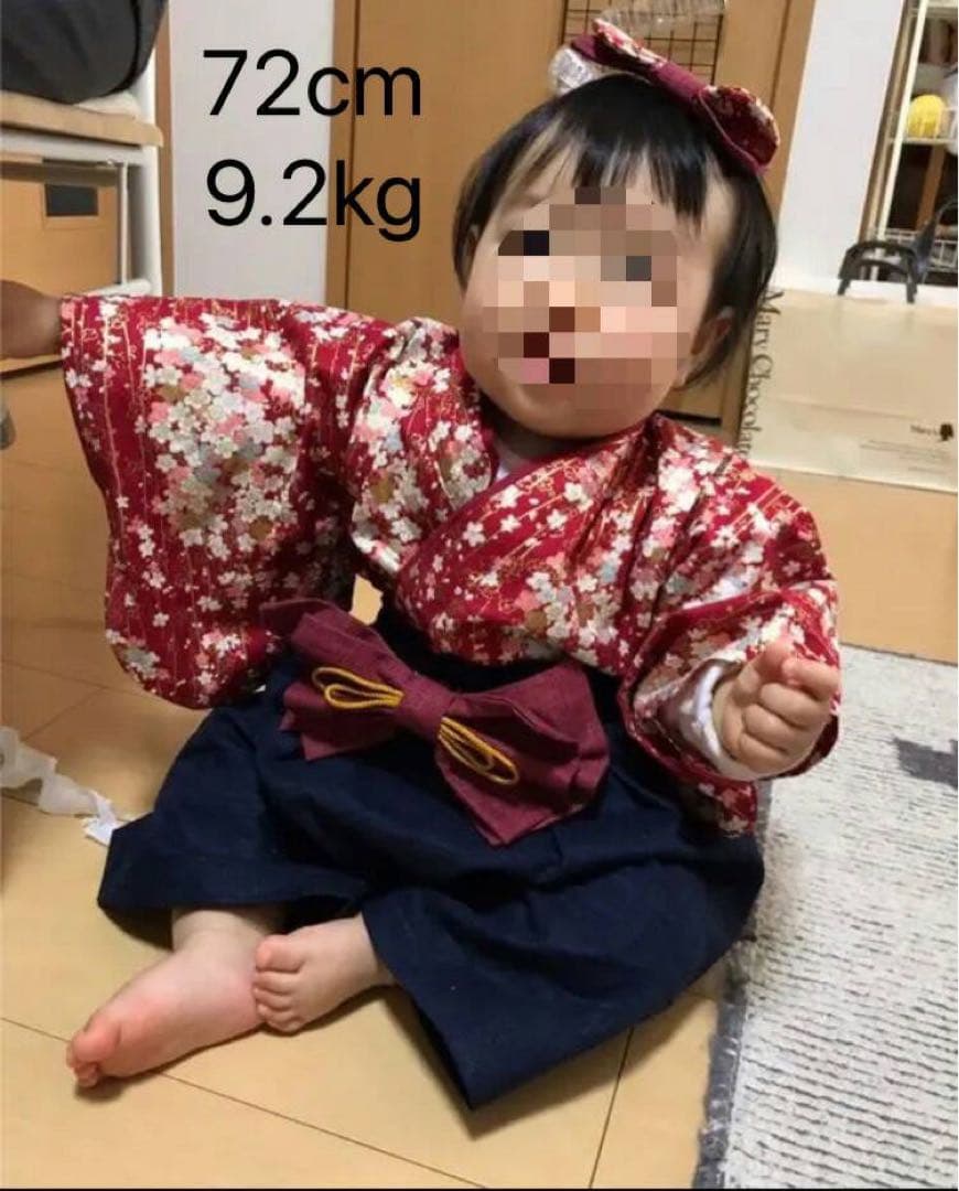 ベビー袴　ひな祭り　初節句　3ヶ月〜1歳半まで　お食い初め　ハンドメイド　百日膳