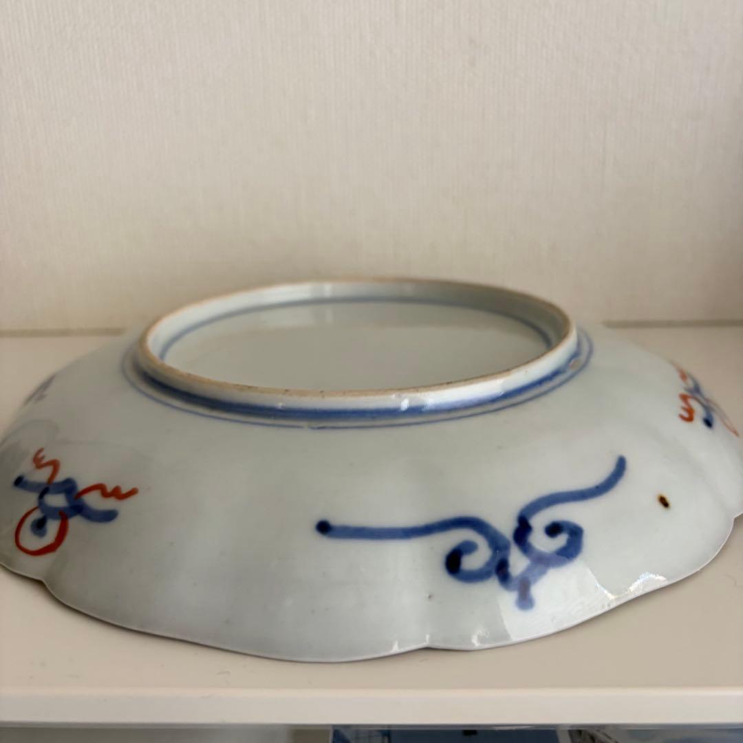 【E】伊万里様式 色絵 金彩 七寸皿 宝尽くし 輪花 1枚Imari Plate