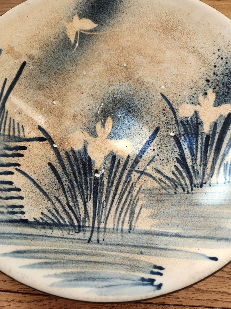 吹墨油皿　江戸時代から明治期