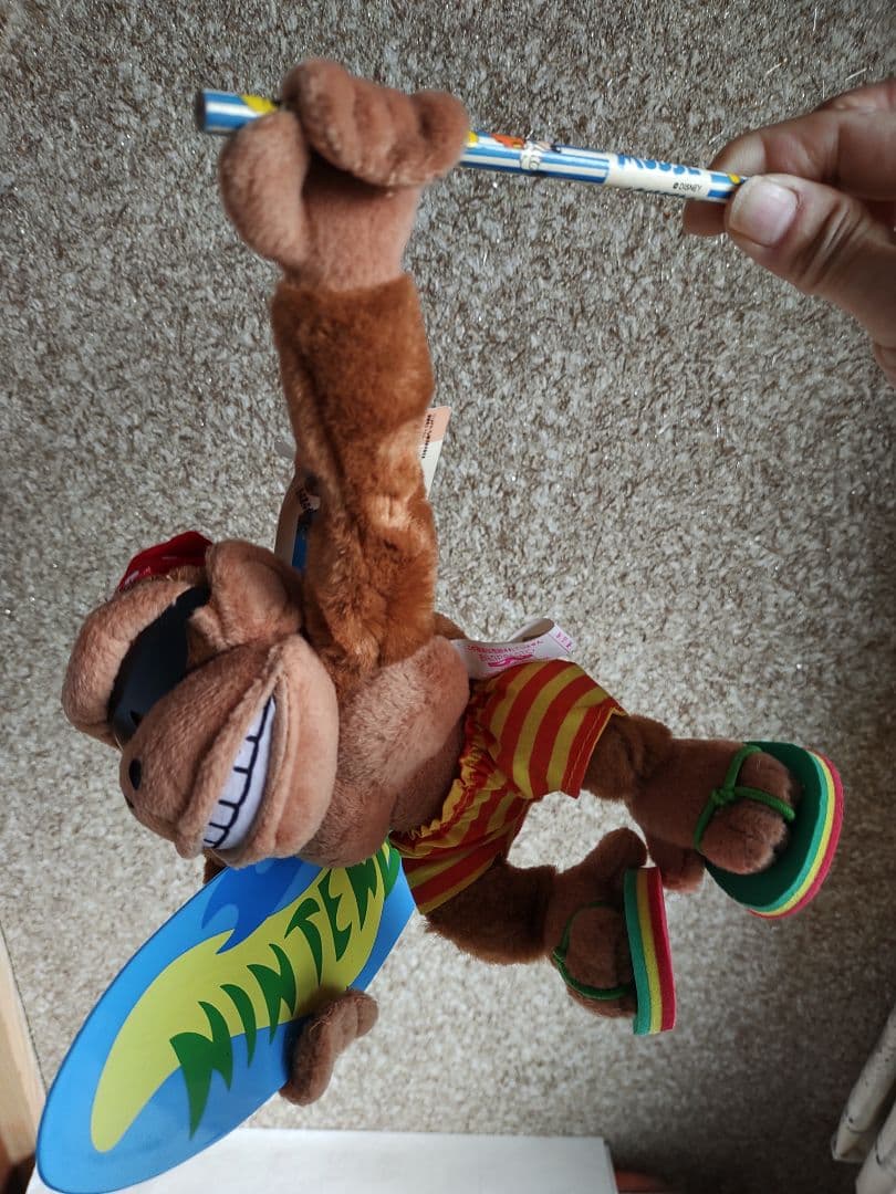 【90年代】スーパードンキーコング　ファンキーコングぬいぐるみ　希少　非売品