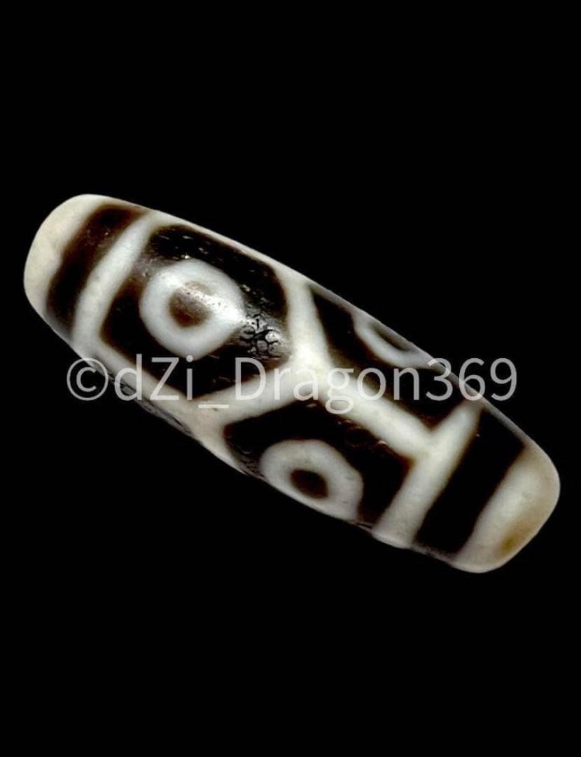 【一点もの】dZi beadsジービーズ 西蔵 上肯 高級藏伝 亀甲長寿六眼天珠